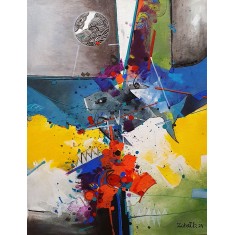 Zohaib Rind, 18 x 24 Inch, Acrylic on Canvas, Abstract Painting, AC-ZR-224